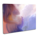 Cuadro Lienzo Canvas 45x60cm Mujer Embarazada Arte Pincel