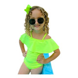 Body Maiô Neon Verão Moda Praia Mini Diva Infantil Meninas