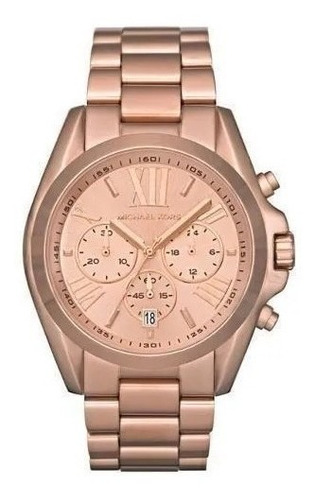 Reloj Michael Kors Mk5503 Bradshaw Rose, Correa Original, Color Rosa, Bisel, Color Rosa, Fondo, Color Rosa