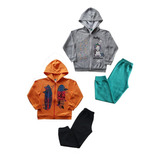 Kit 6 Conjunto Moletom Infantil Feminino Masculino 1 A 14