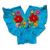 Blusa Mexicana Bordada Mod. Mariposa Unitalla