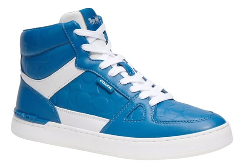 Tenis Coach Clip Coat High Top Blue Para Hombre - Originales