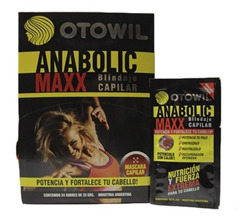 Mascara Capilar Otowil Anabolic Maxx Nutricion Caja 24 Unid