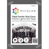 Papel Transfer Para Tela O Ropa Clara A4 10 Hojas Inkjet 