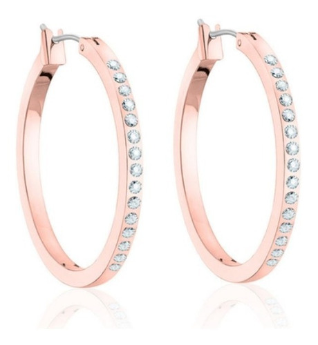 Aros Argollas Swarovski Oro Rosa Traidas Desde Eeuu Calidad