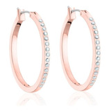 Aros Argollas Swarovski Oro Rosa Traidas Desde Eeuu Calidad