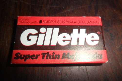 Hojita Gillette Cajita Roja Caja Retro Hoja Afeitar Afeitada