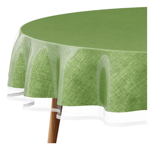 Selecto Protector De Mesa Mantel Impermeable Redondo Vintage