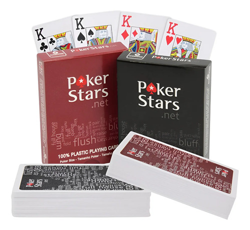 Cartas Poker Stars.net Plastificadas Profesionales