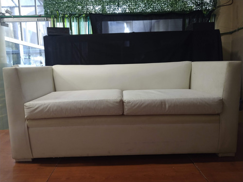 Sillón 2 Cuerpos Ecocuero Blanco 