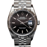 Relógio Rolex Datejust Jubilee 36mm Prateado Com Preto