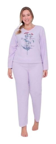 Pijama Soft Feminino Plus Size Inverno Frio Esposa Namorada