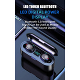 Audífonos Bluetooth 5.0 Twh F9 Earbuds Inalám Black /white
