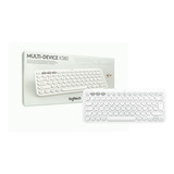 Teclado Bluetooth Logitech K380 Qwerty Español Color Blanco