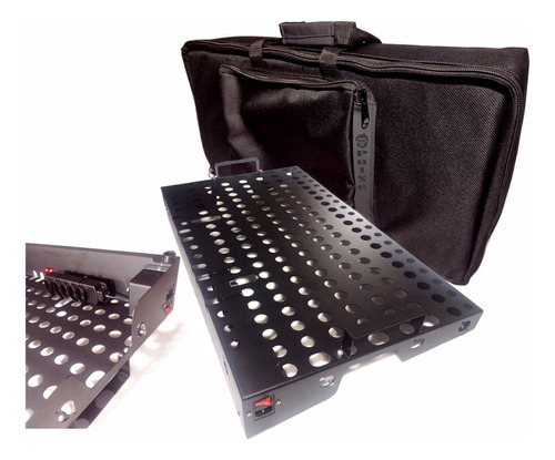Pedalboard 70x30cm+elétrica Completa+bag Semi Case