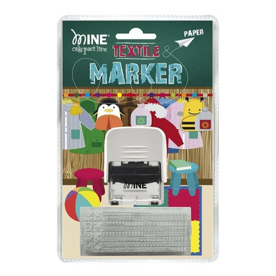 Sello Automático Mine Para Ropa Y Útiles Personalizable Tinta Negra Negro Blanco