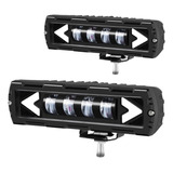 Par 6'' 8d Led Barra Faros Tricolor 3000k 4300k 6000k Y Drl