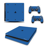 Skin Personalizado Para Ps4 Slim Color Celeste (0215)