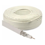 Cable Coaxil Rg6 X 10 Metros Blanco Sin Armar Calidad 100%