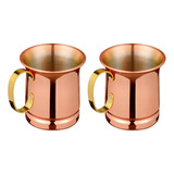 2x Caneca De Cerveja/leite De Cobre Puro, Copo Moscow Mule F