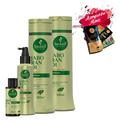 Kit Haskell Jaborandi Sh Cond 300ml + 2 Itens