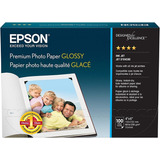 Papel Fotográfico Epson Premium Glossy S041727 100 Hojas /v Color Blanco