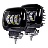 1 Par Faros Delanteros Cuadrados, 3 Led, 5 Pulgadas, Lupa