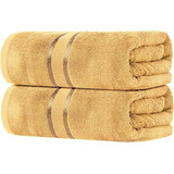 Dewall Maisons Juego De Sábanas De Baño De Algodón Beige De 