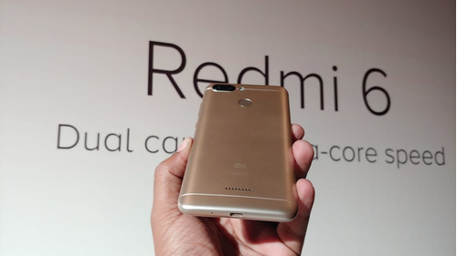 Xiaomi Redmi 6 Dual Sim Dorado 4 Gb Ram 64 Gb Rom Camara Dual Huella Dactilar Bumper Anillo