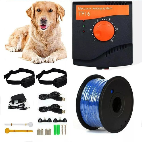 Cerco Electrico Invisible Perimetral Para Perros, 2 Collars