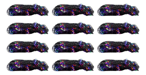 Red Luces Led Navideñas Multicolor 320 Focos 160x180cm 12 Pz