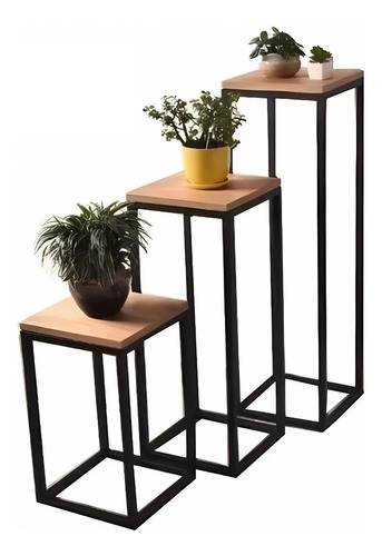 Mesa Lateral Pedestal Exhibidor Para Plantas Modernos 