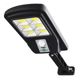 Luminária Solar Parede Refletor Haste 48led Sensor 60w 3funç