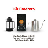 Prensa Francesa 350ml + Cuello Cisne 600ml + Café Amber