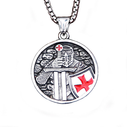 Corrente Pingente Medalhão Ordem Dos Cavaleiros Templários