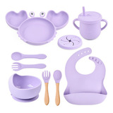 Kit De Alimentación For Bebés Plato Infantil Con Ventosa Y