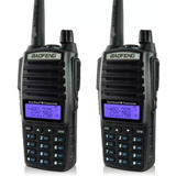 Kit 2 Rádio Comunicador Baofeng Uv-82 Dual Band Rádio Fmfone