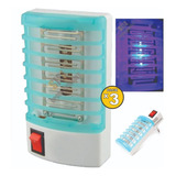 3 Lampara Mata Moscas Insectos Mosquito Verano Luz Led