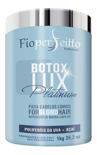 Máscara Btx Lux Platinum Blond Hair Fioperfeitto 1000g