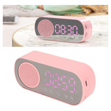 Reloj Despertador Digital Bocina/bluetooth/radio Fm, Rosa