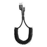 Cabo Usb Tipo C Elástico Nylon Para Samsung S8 S9 S10