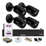 Kit Intelbras 4 Black 1230b G7 Dvr Mhdx 4ch 1004c C/hd 2tb