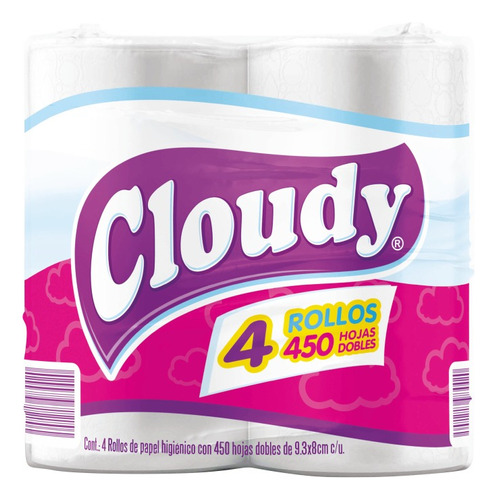 Papel Higiénico Cloudy Doble Hoja De 4 U