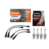 Kit Cables Ferrazzi Y Bujías Fiat Mobi 1.0 8 Válvulas