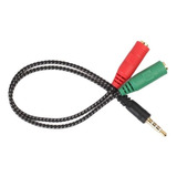 Divisor Cable Splitter Auxiliar 3.5 Mm Micrófono Y Audífono