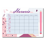 Horario Semanal Escolar Imantado 15x21 Cm + Marcador Pizarra