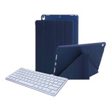 Capa Suporte P/ iPad Geração 7-9 10.2pol + Teclado Bluetooth