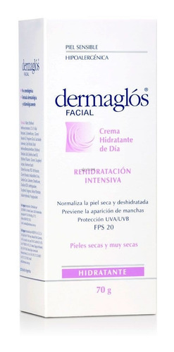 Crema Hidratante De Día Fps 20 Piel Seca Dermaglós X 70gr