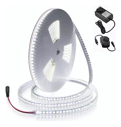 Tira De Luces Led Blancas Regulador 10m 1200led Para Hogar