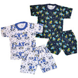 Pijama Calor Verão Menino Fresquinho Kit 2 Pijamas 200148-2